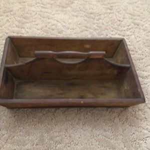 Antique wood knife tray/box